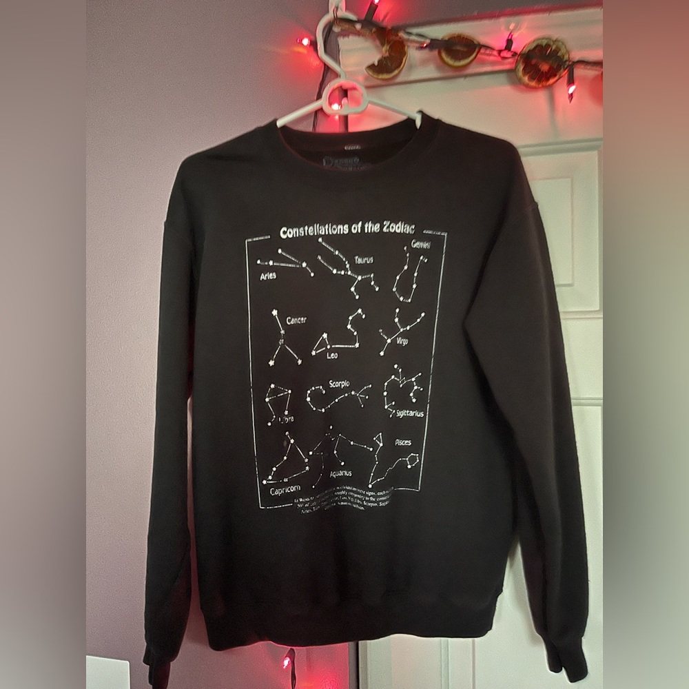 Black Astrology Crewneck Sweatshirt